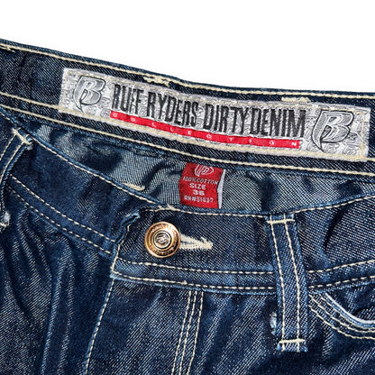 Baggy Jeans Ruff Ryders Shiny Vintage Hip-hop  (34 USA  L)