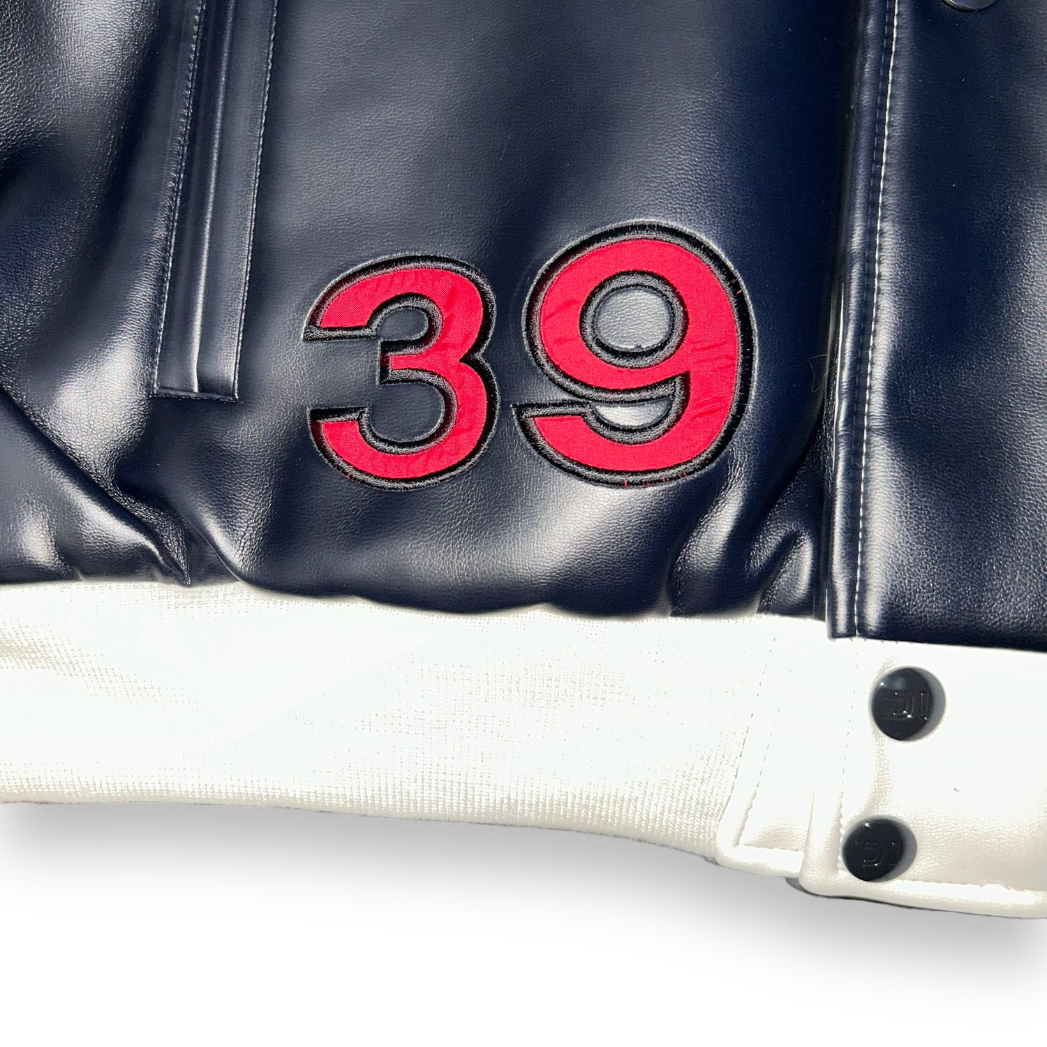 Down Impact Vintage Racing Double Face Leather Jacket (XL)