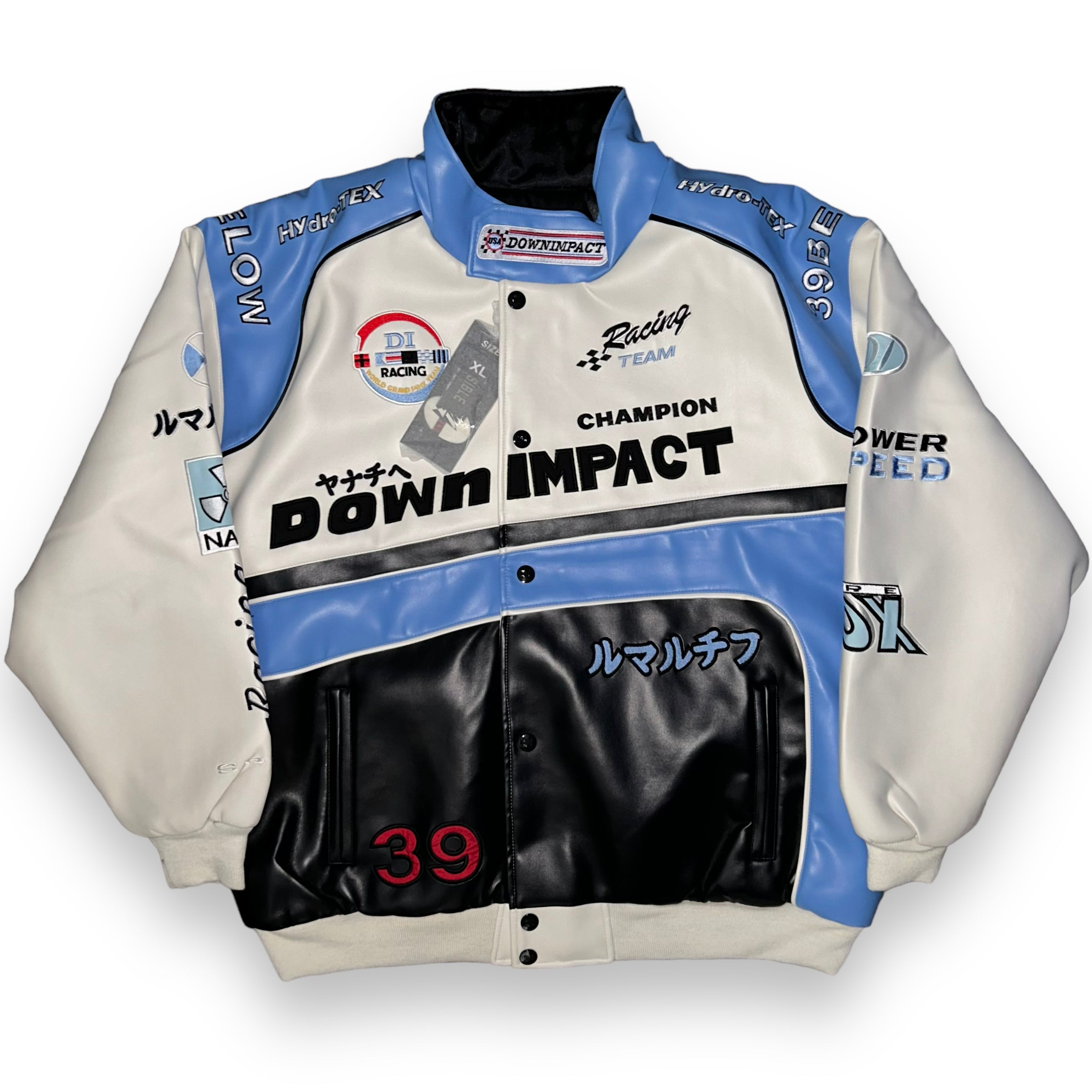 Giacca in pelle Down Impact Vintage Racing Double Face  (XL)