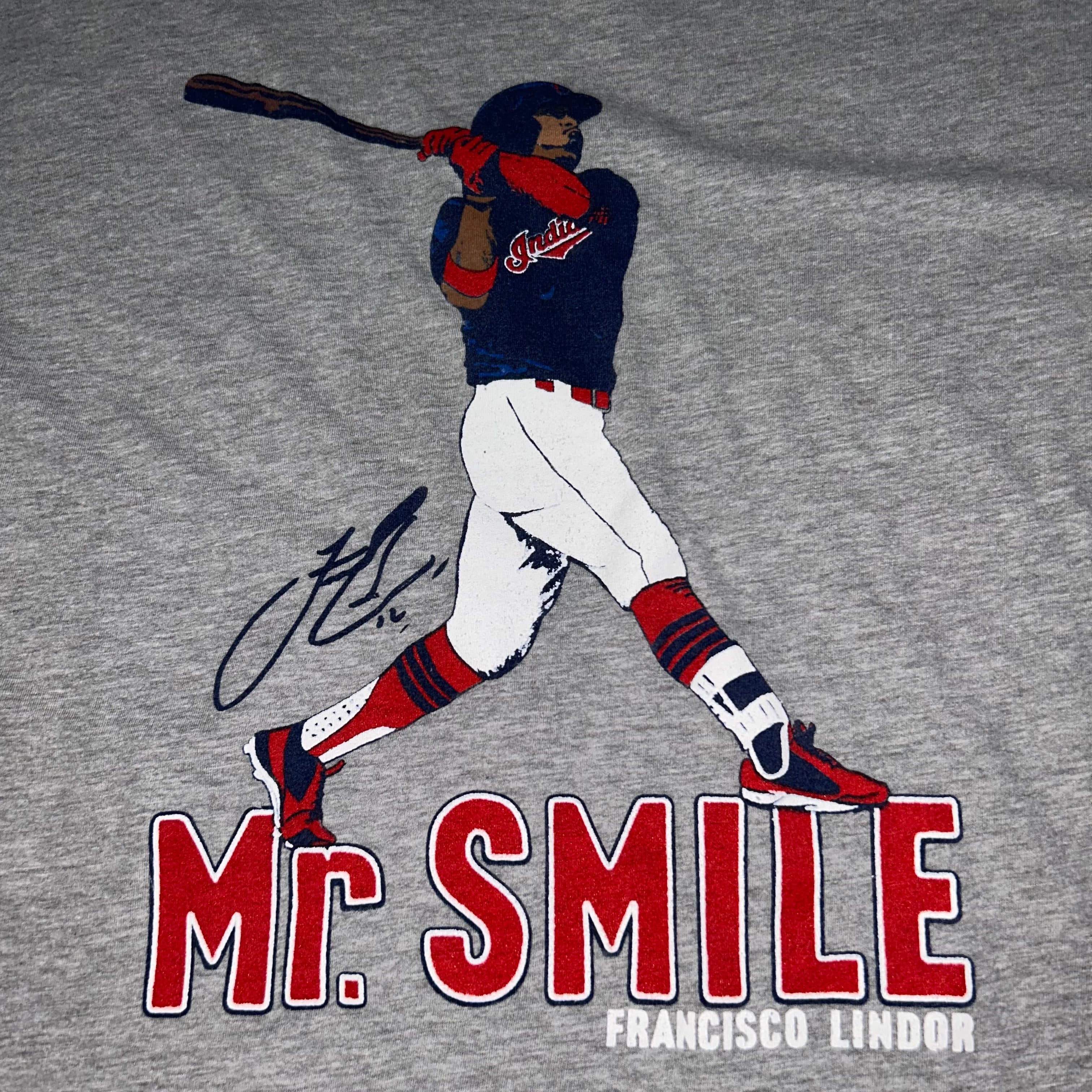 T-shirt Mr. Smile Francisco Lindor Indians MLB  (XL)