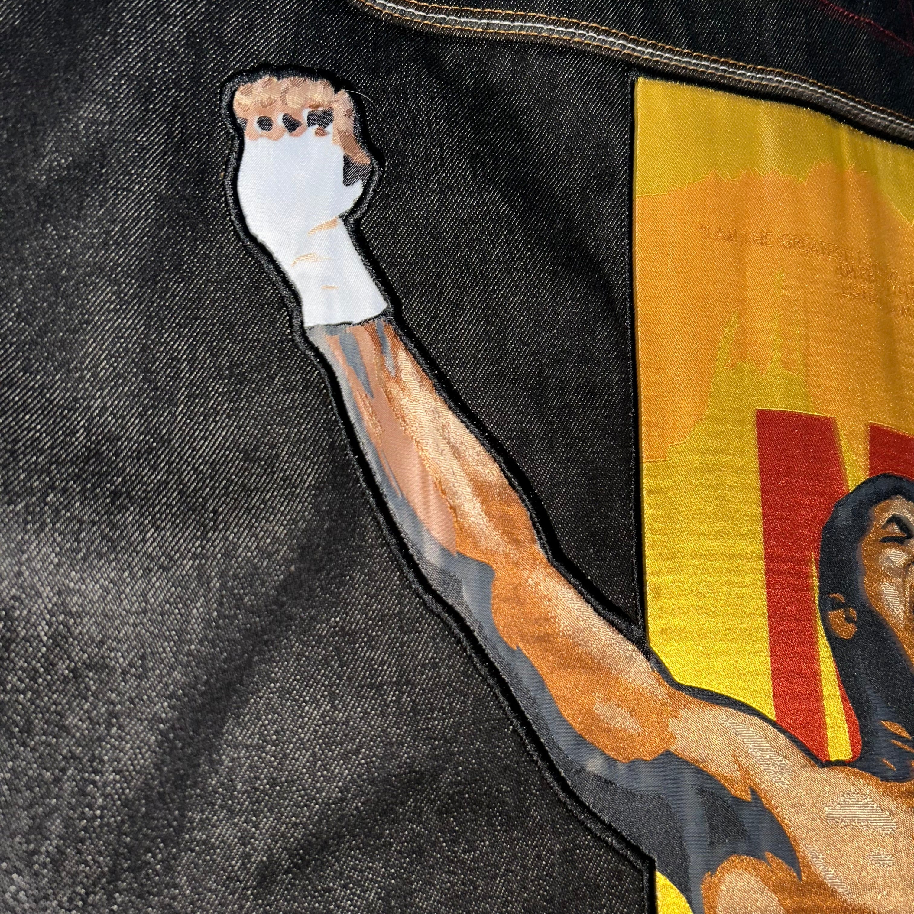 Giacca in Jeans Platinum FUBU Muhammad Ali Vintage  (XL)