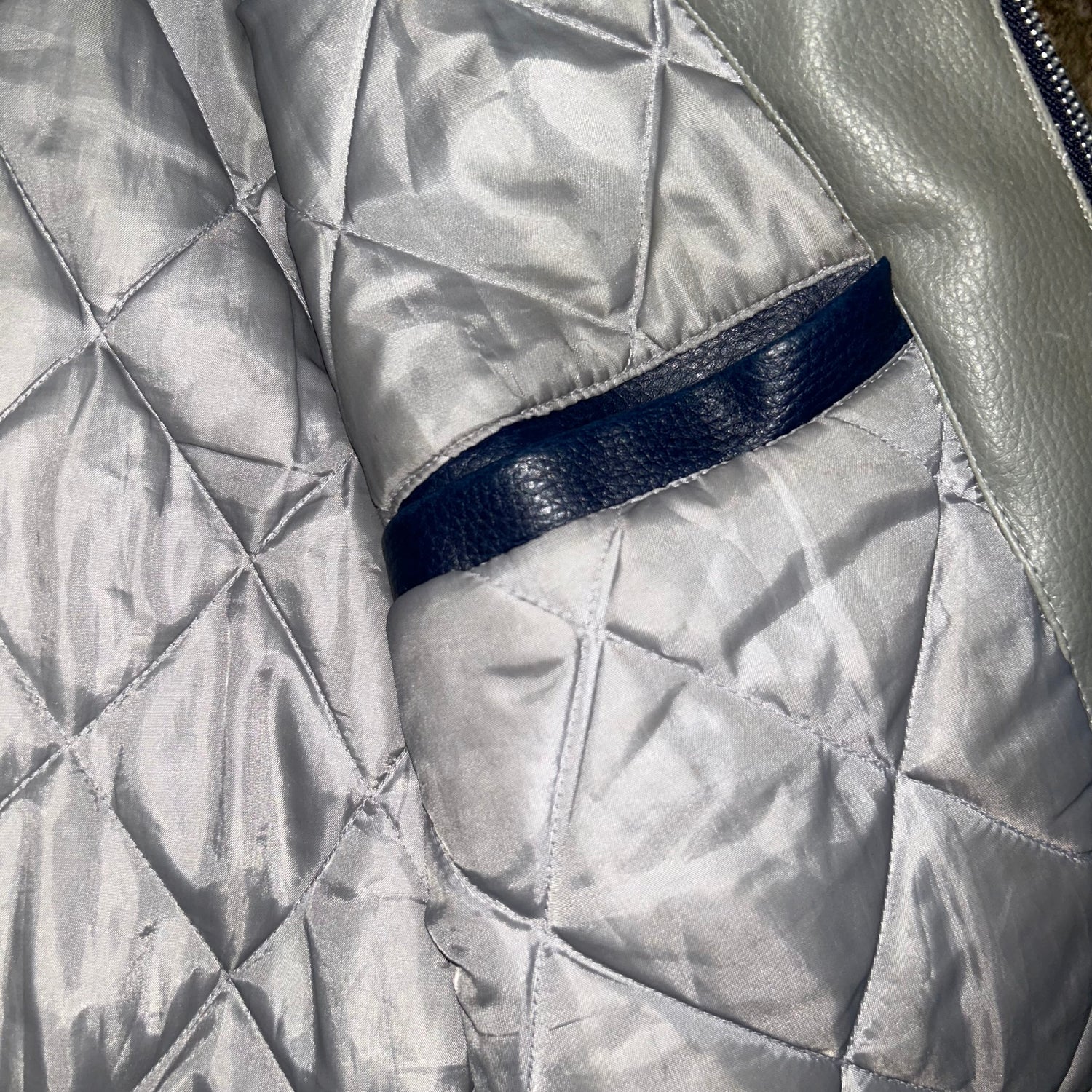 Vintage Hip-Hop Raw Blue Leather Jacket (M/L)