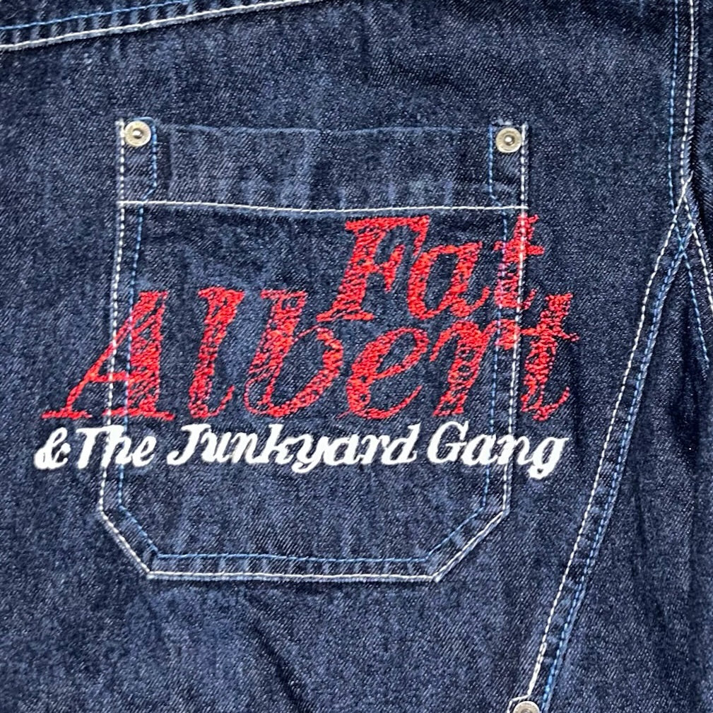 Giacca in Jeans Platinum FUBU Fat Albert And Junkyard Gang Vintage  (L)