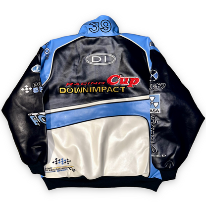 Down Impact Vintage Racing Leather Jacket (XXL)