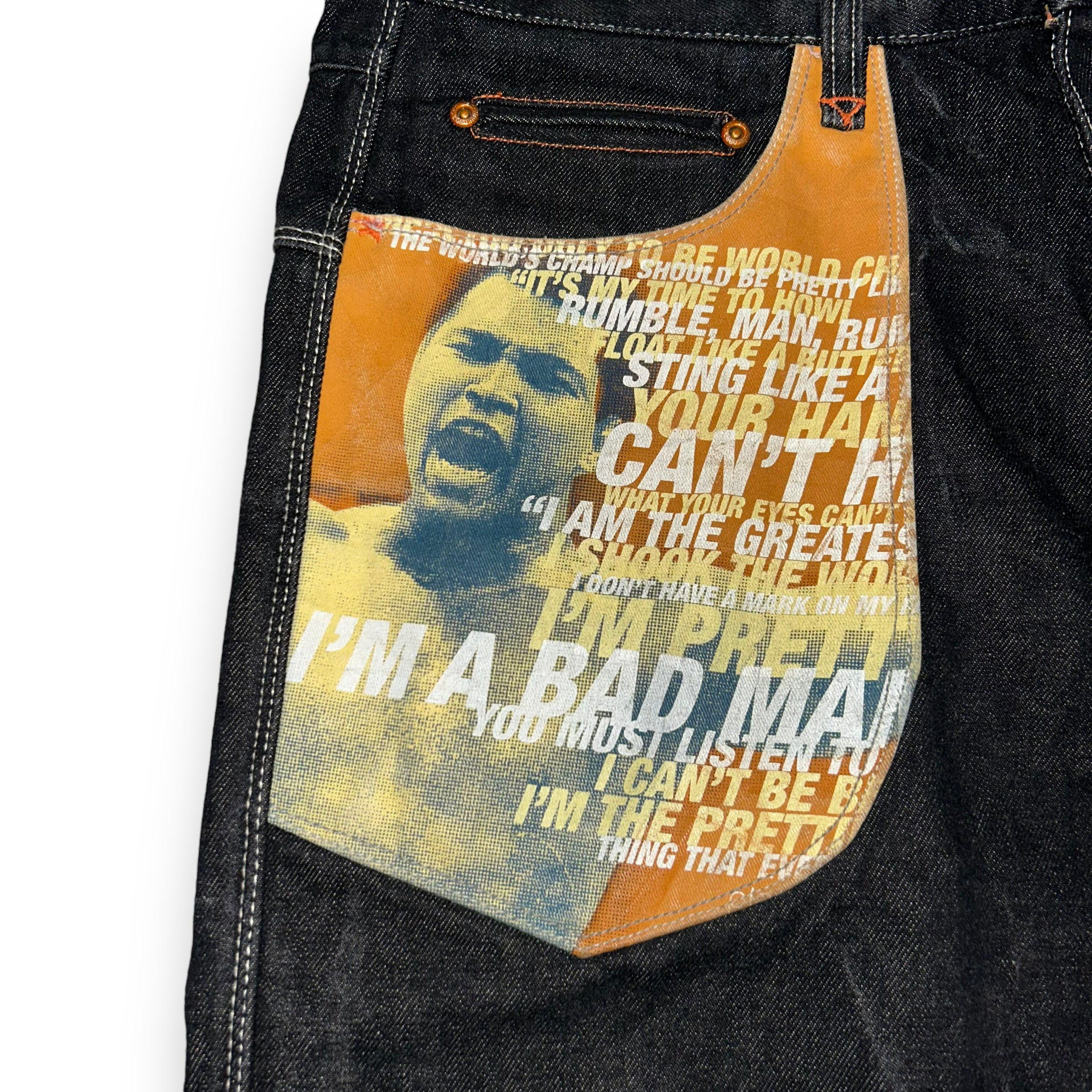 Baggy Shorts Platinum Fubu Muhammad Ali Vintage  (36 USA  XL)