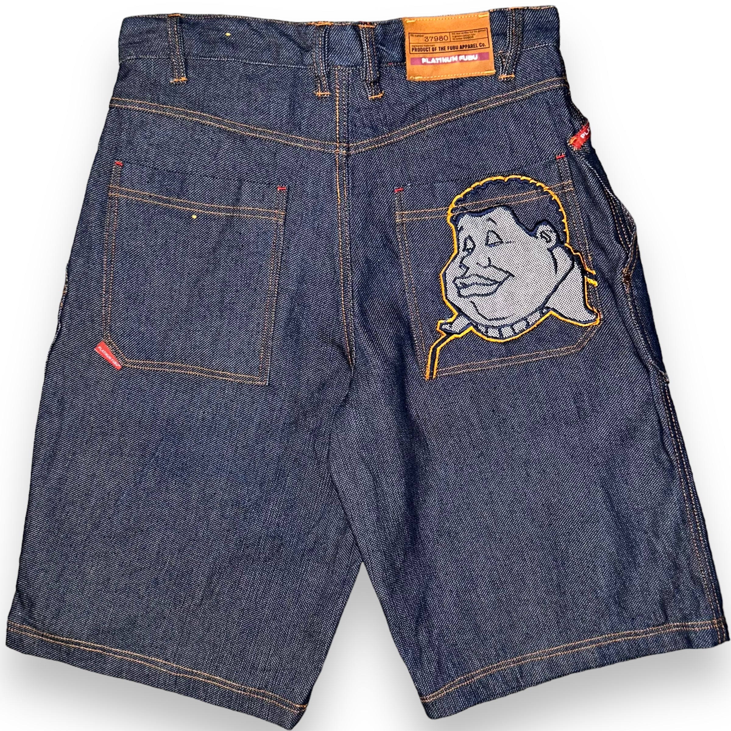 Baggy Shorts Platinum FUBU Fat Albert Vintage (34 USA L) - oldstyleclothing
